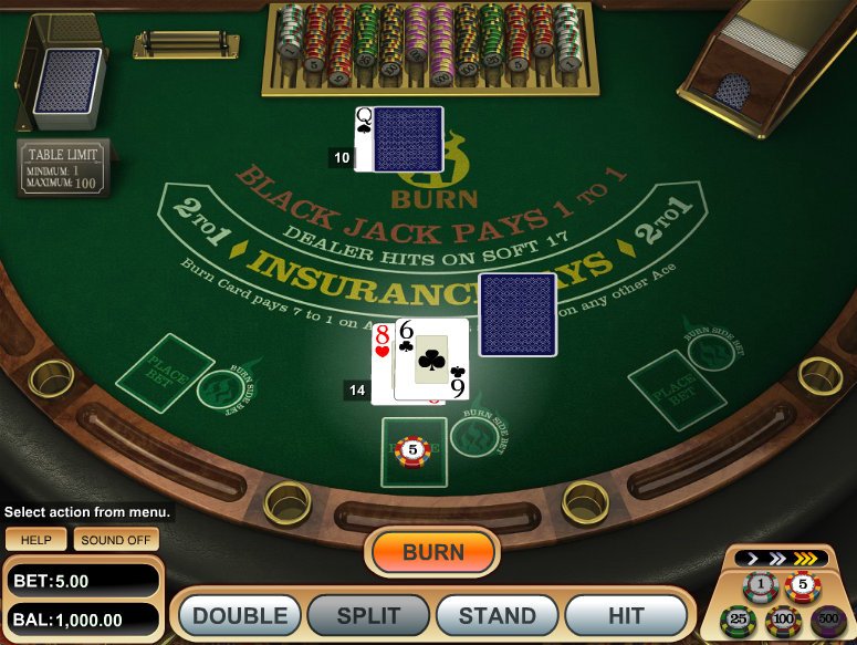 21 Блэкджек со сгоранием - 21 Burn Blackjack