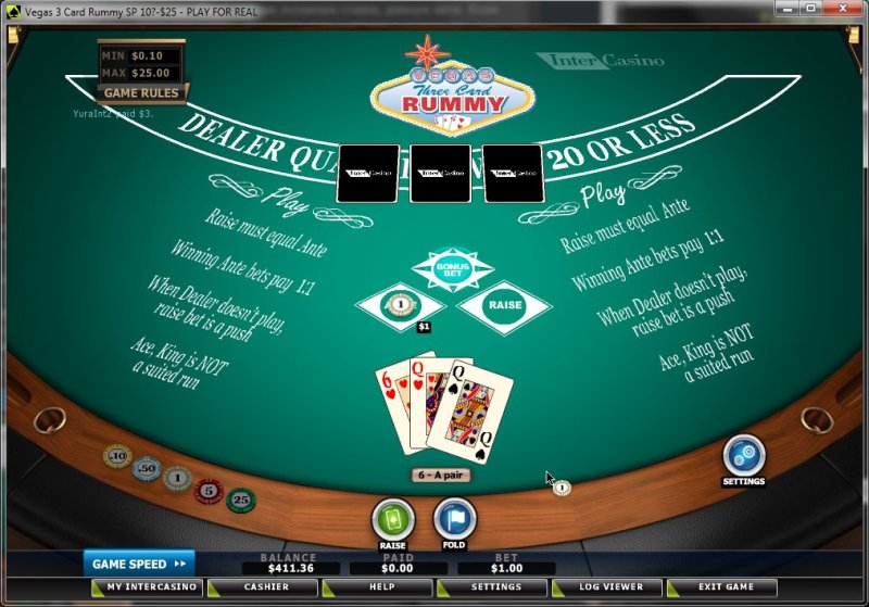 Трёхкарточный рамми - 3 Card Rummy