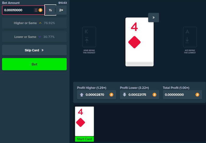 крипто-игра ХайЛо (хай-лоу) - HiLo