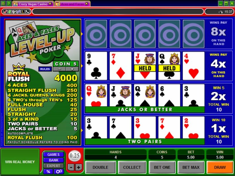 Видеопокер левел-ап - Level-Up Videopoker