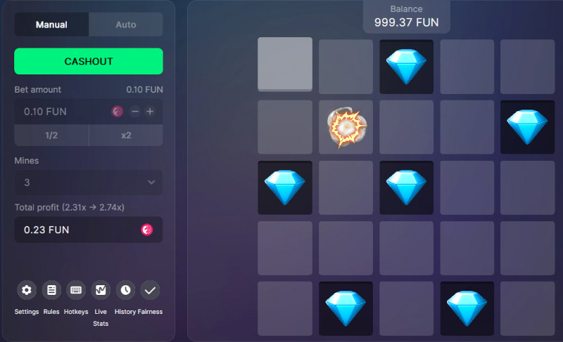 крипто-игра Мины, Сапёр - Mines