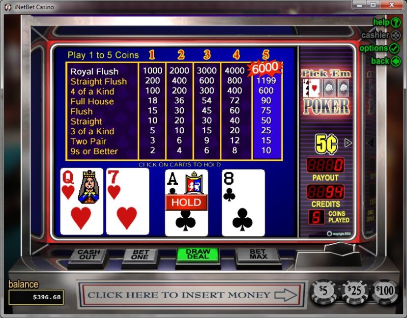 Видеопокер выбери их покер - Pick'em Poker