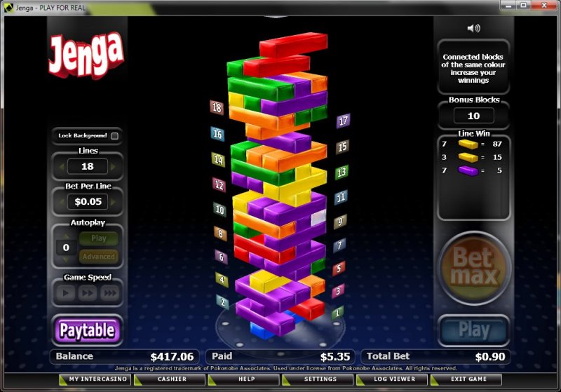 Специальный слот Jenga