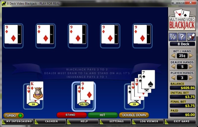 Видео блэкджек - Video Blackjack